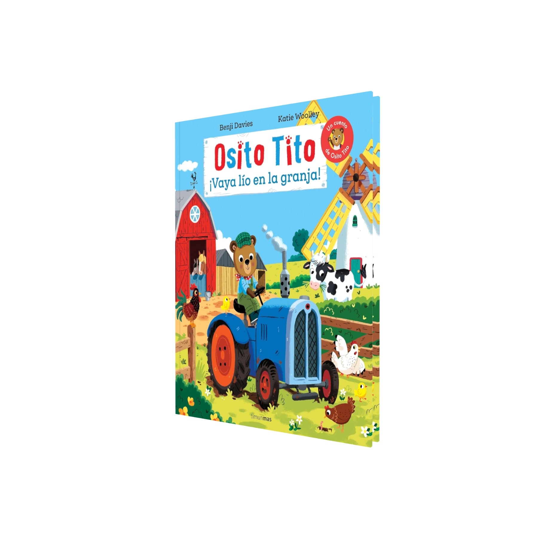 Portada de Libro Osito Tito Vaya Lío En La Granja [ Pasta Dura ] [ En Español ] Benji Davies