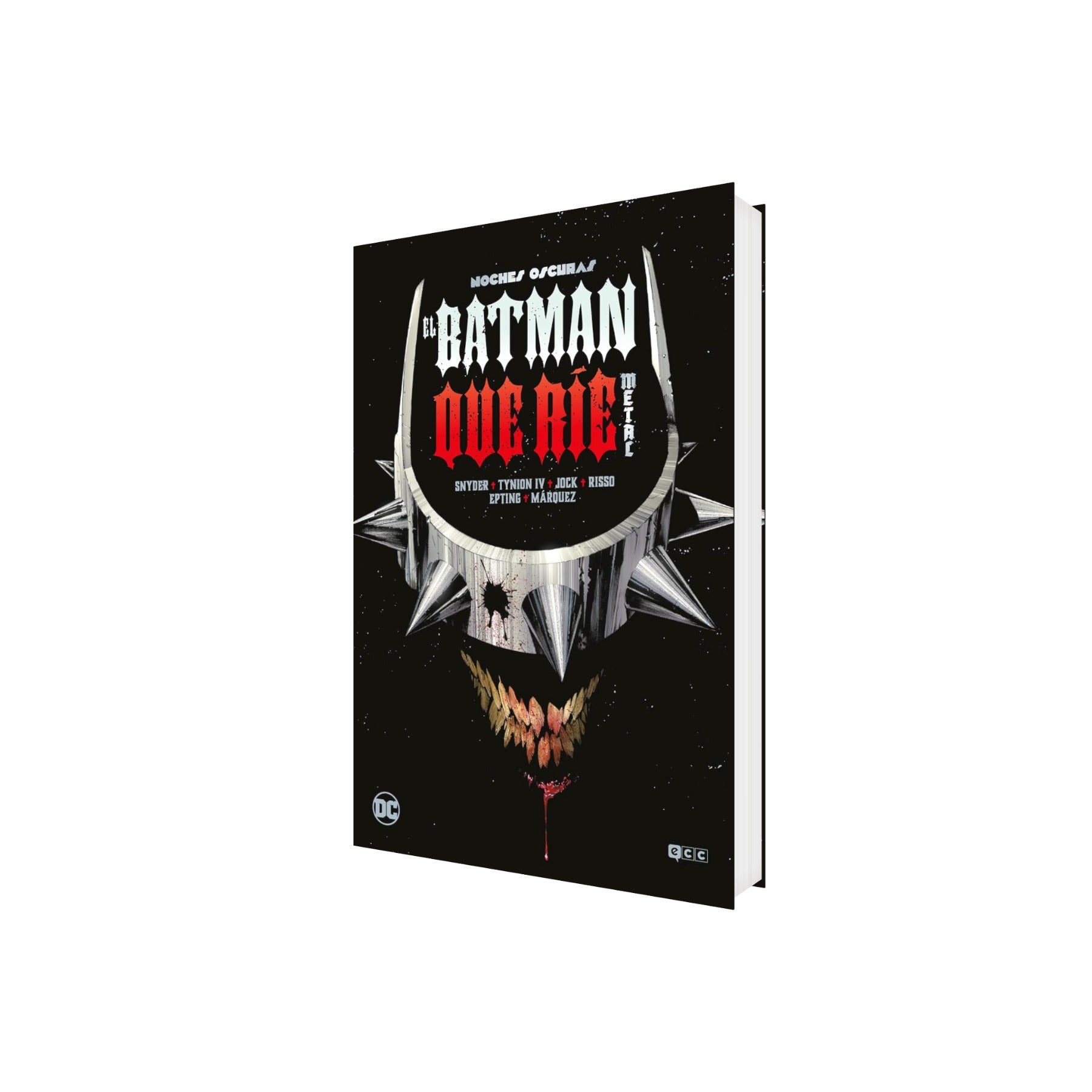 Portada de Cómic El Batman Que Ríe Metal [ Noches Oscuras ] [ Pasta Dura ] [ En Español ] Scott Snyder