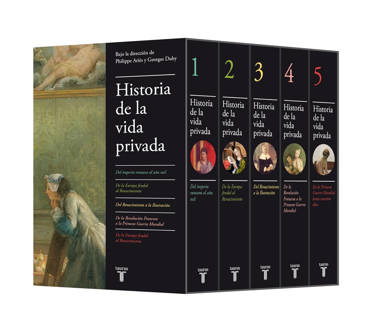 Portada de Estuche Historia De La Vida Privada [ 5 Vols Pasta Dura ] [ En Español ] Georges Duby, Philippe Ariès
