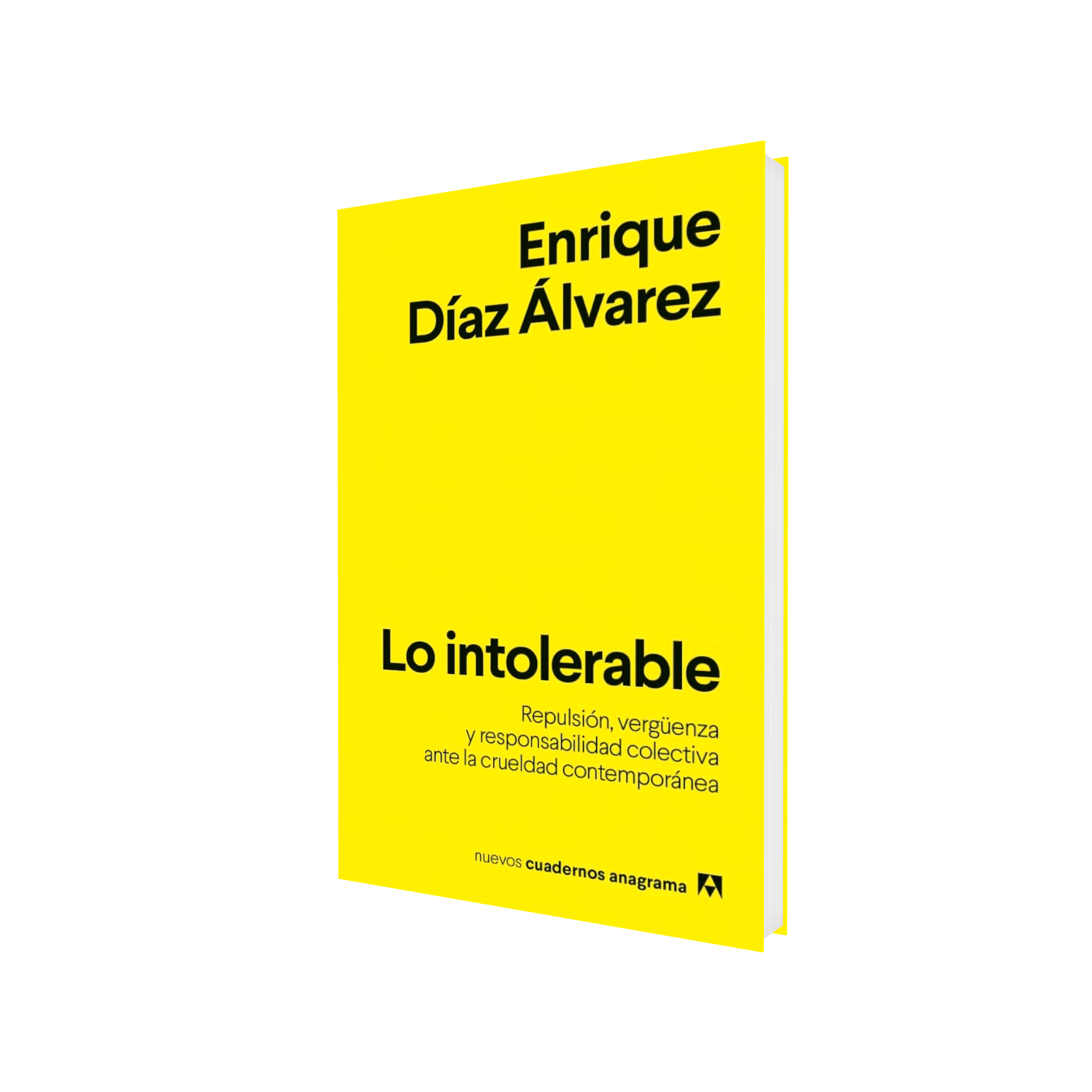Portada de Libro Lo Intolerable Enrique Díaz Álvarez [ En Español ] Original