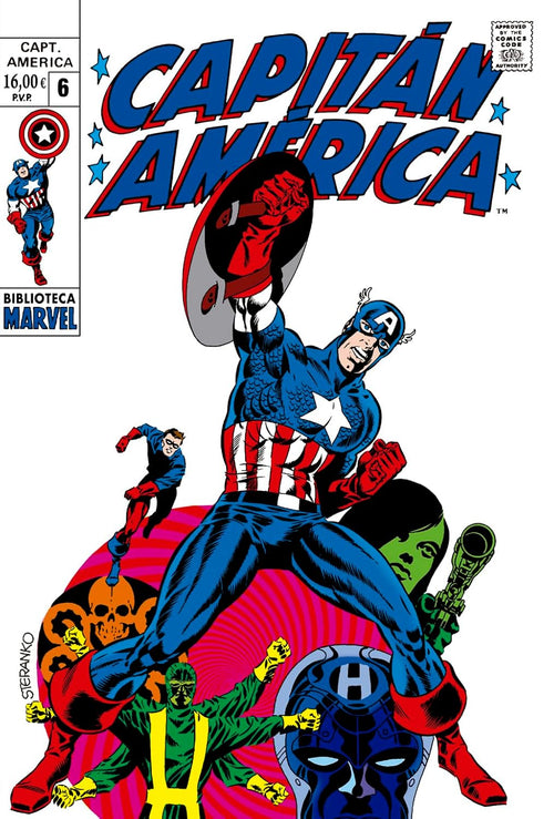 Portada de Cómic Biblioteca Marvel Capitán América Vol.6 Stan Lee, Jack Kirby [ En Español ] Original