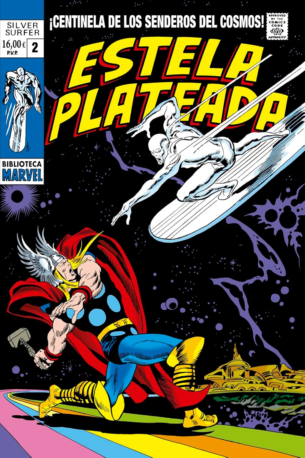 Portada de Cómic Biblioteca Marvel Estela Plateada Vol.2 Stan Lee, John Buscema [ En Español ] Original