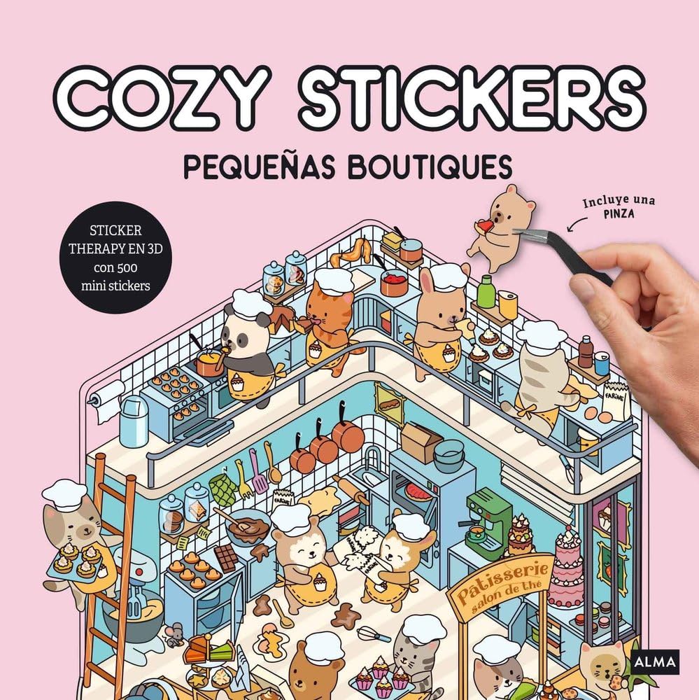 Portada de Libro Pequeñas Boutiques [ Cozy Stickers ] Alain Boyer [ En Español ] Original