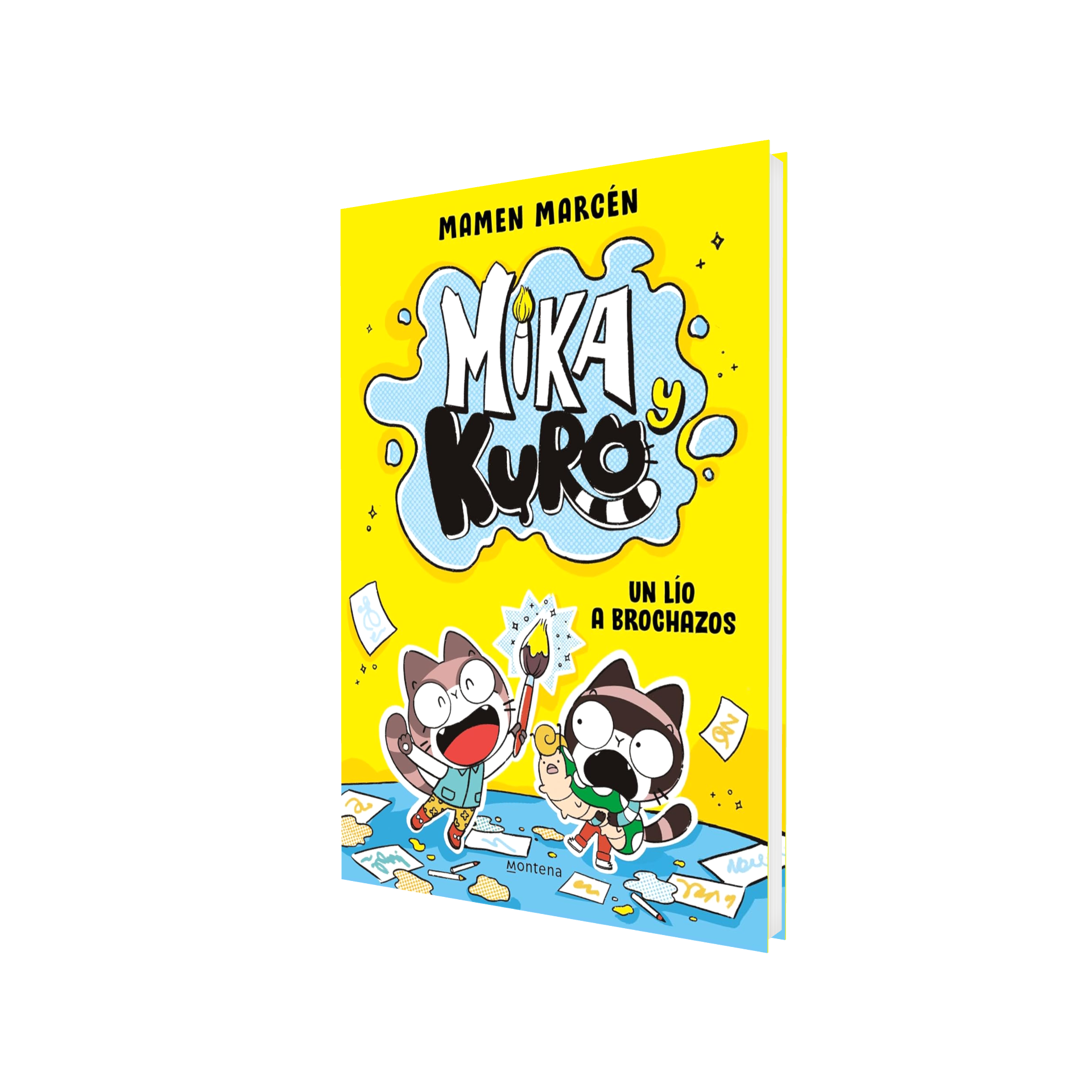 Portada de Libro Mika Y Kuro Vol.1 Un Lío A Brochazos Mamen Marcén [ En Español ] Original