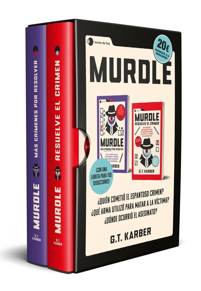 Portada de Estuche Murdle [ 2 Vols + Libreta ] [ En Español ] G. T. Karber
